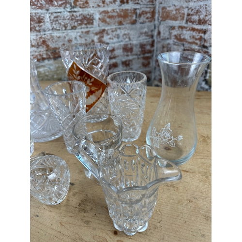 456 - Box of Glassware including Cut Crystal