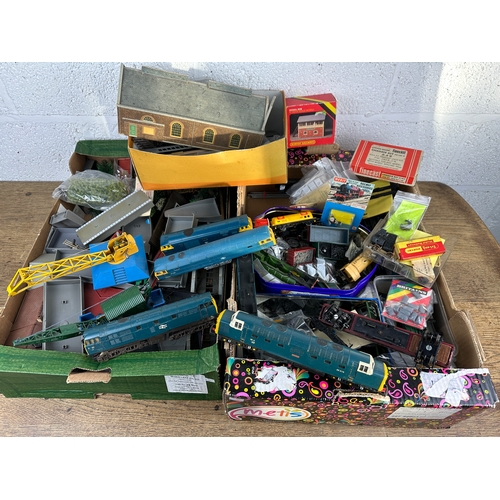 88 - Large Collection of 00 Gauge Spares, Engines, Rolling Stock, Buildings, Features and Landscape inc H... 