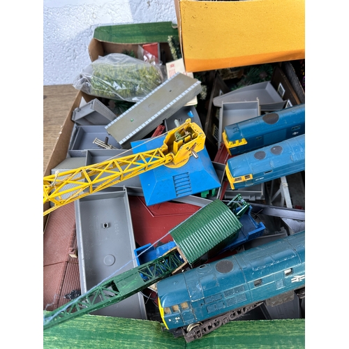 88 - Large Collection of 00 Gauge Spares, Engines, Rolling Stock, Buildings, Features and Landscape inc H... 