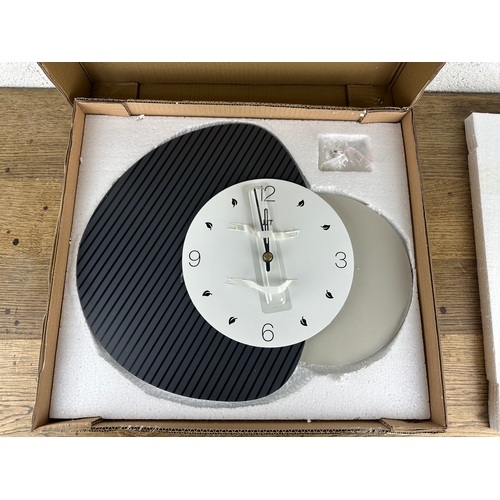 233 - As New and Boxed Contemporary Wall Clock with Interchangeable Hands and Wall Fixings