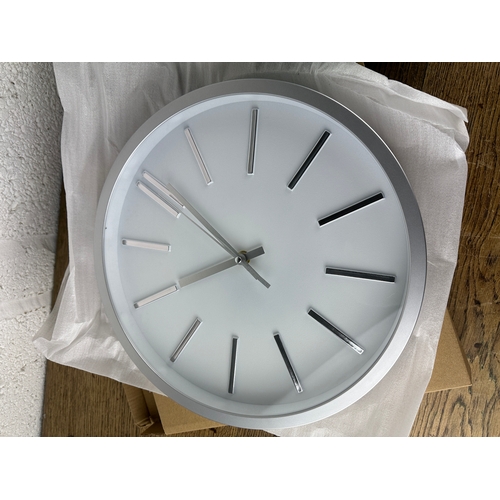 234 - Two As New and Boxed Contemporary Wall Clocks