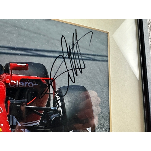 225 - Sebastian Vettel Hand Signed, Mounted and Framed Autograph