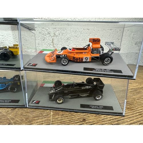 205 - 10 Panini 1:43 Scale Formula 1 Cars From Different Decades  - Lot 2 of 10