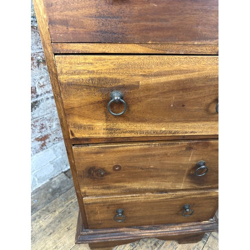 484 - Solid Fruitwood Tallboy Chest of Drawers