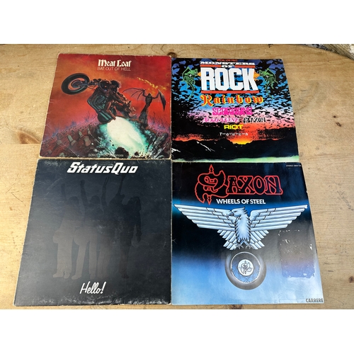 363 - Status quo Hello, Meatloaf Bar Out Of Hell, Saxon Wheels of Steel & Monsters of Rock Records