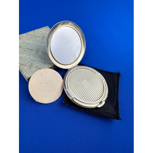 33 - KIGU Hallmarked Silver Compact with Box