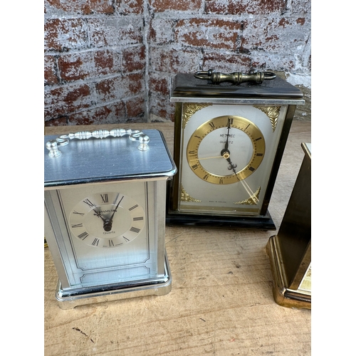 240 - 6 Vintage Quartz Carriage Clocks