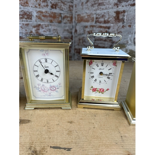 241 - 6 Vintage Quartz Carriage Clocks