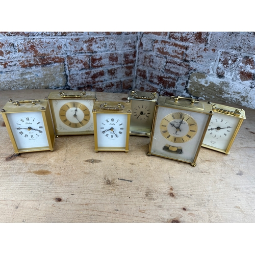 242 - 6 Vintage Quartz Carriage Clocks