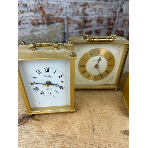 242 - 6 Vintage Quartz Carriage Clocks