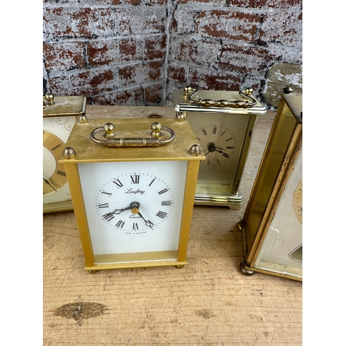 242 - 6 Vintage Quartz Carriage Clocks