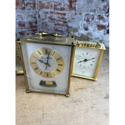 242 - 6 Vintage Quartz Carriage Clocks