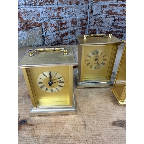 238 - 6 Vintage Quartz Carriage Clocks