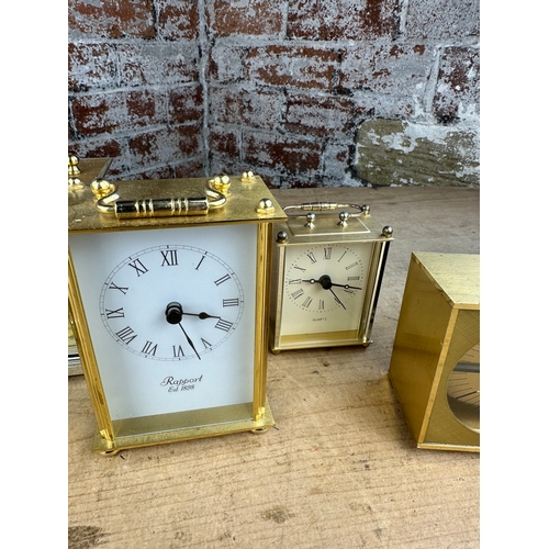 238 - 6 Vintage Quartz Carriage Clocks