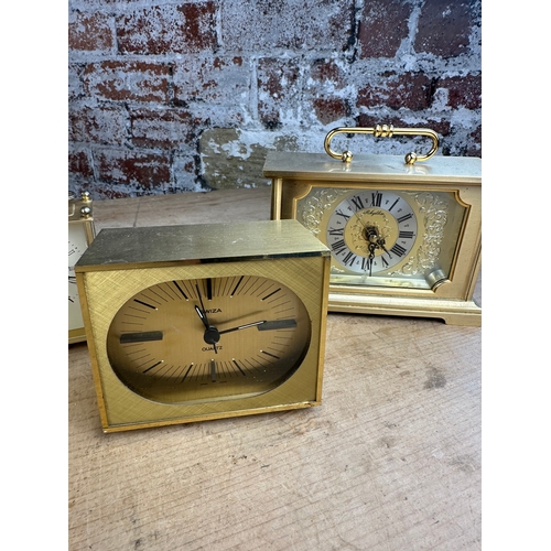 238 - 6 Vintage Quartz Carriage Clocks