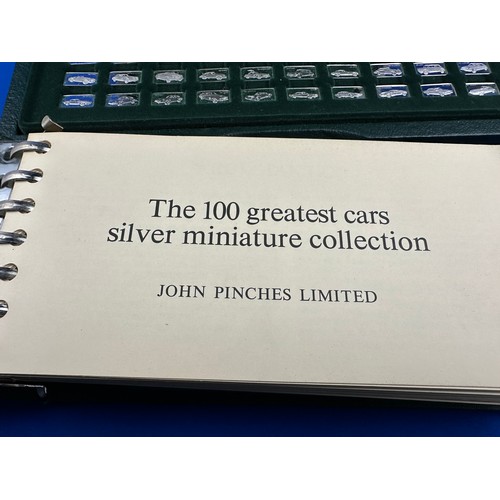 73 - 100 Miniature Silver Ingots - The 100 Greatest Cars Silver Miniature Collection - John Pinches Limit... 