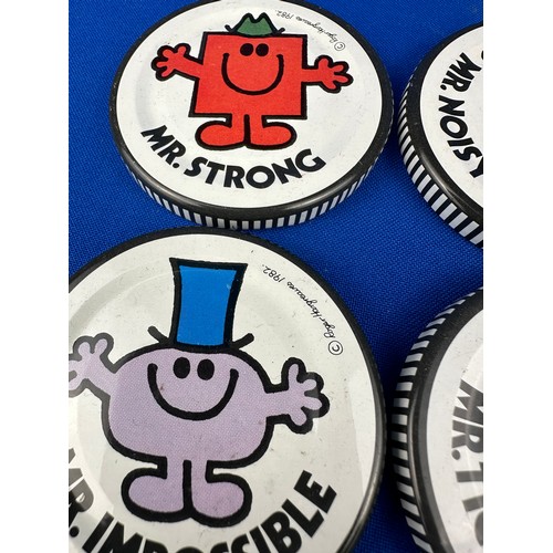 345 - Vintage Robertsons Jam Mr Men Jam Jar Lids