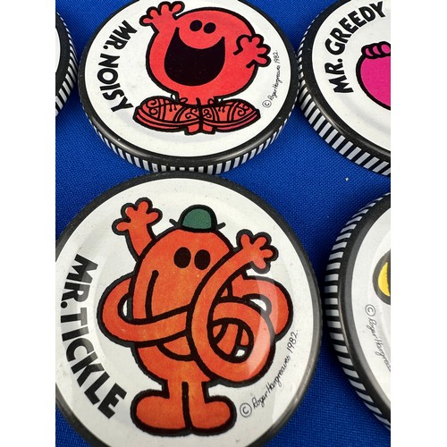 345 - Vintage Robertsons Jam Mr Men Jam Jar Lids