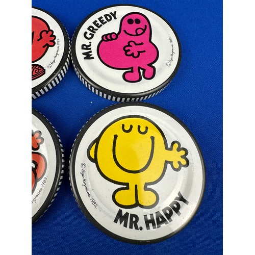 345 - Vintage Robertsons Jam Mr Men Jam Jar Lids