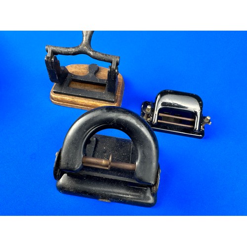 346 - Three Vintage Paper Hole Punches