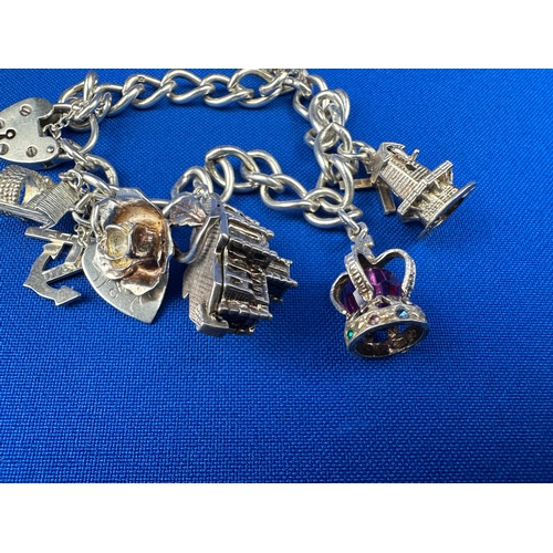 8 - Silver Charm Bracelet 35g