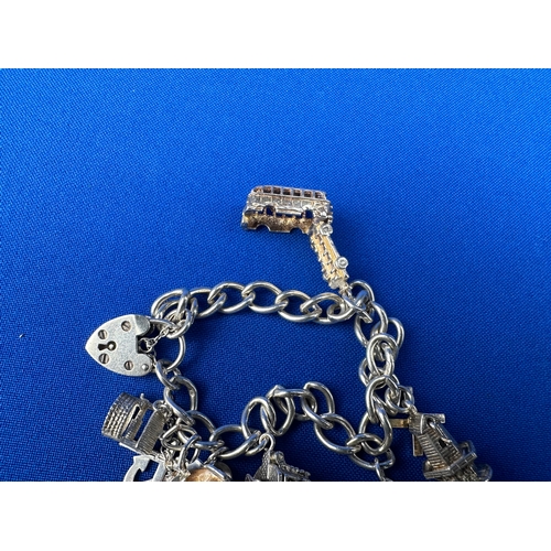 8 - Silver Charm Bracelet 35g