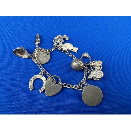 9 - Silver Charm Bracelet 27g