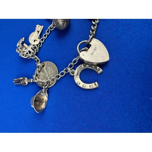 9 - Silver Charm Bracelet 27g