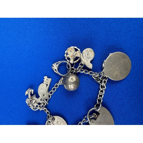 9 - Silver Charm Bracelet 27g