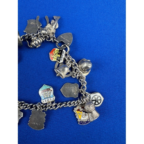 25 - Silver Charm Bracelet 46g