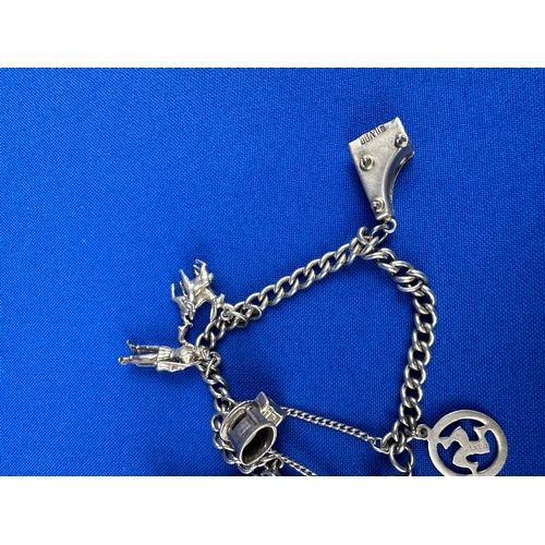 26 - Silver Charm Bracelet 27g