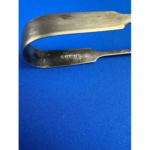 12 - Exeter Hallmarked Silver Sugar Tongs 1874 45.8g