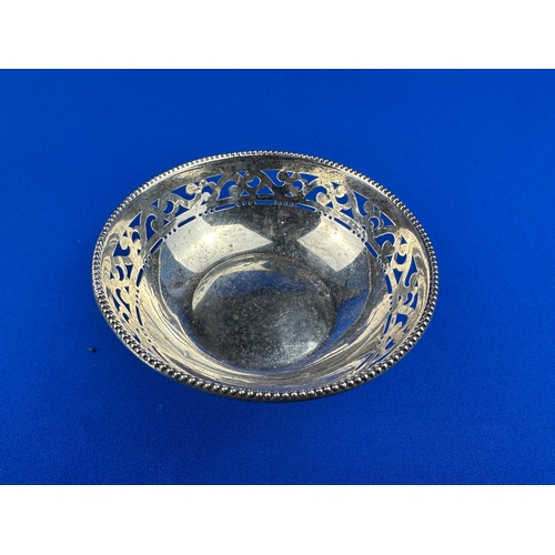 15 - Hallmarked Silver Pierced Bowl 53.89g