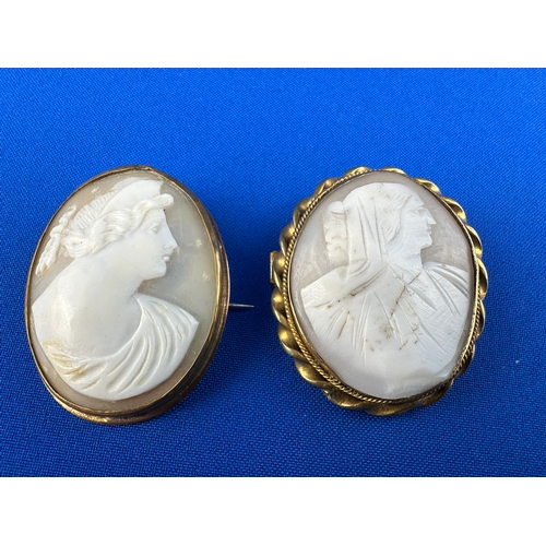 2 - Two Victorian Cameo Brooches