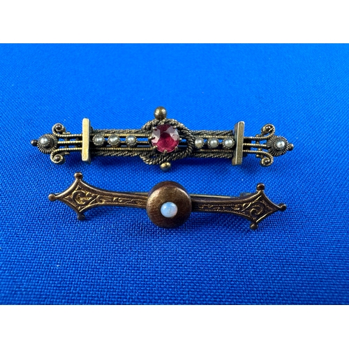 6 - Two Victorian Bar Brooches