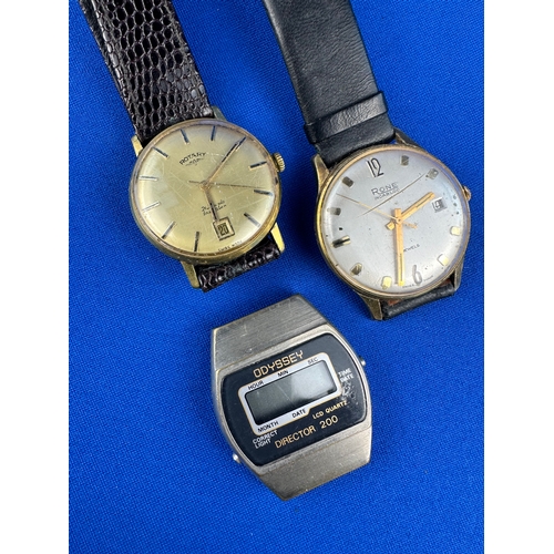 370 - Three Vintage Gents Watches including Rotary