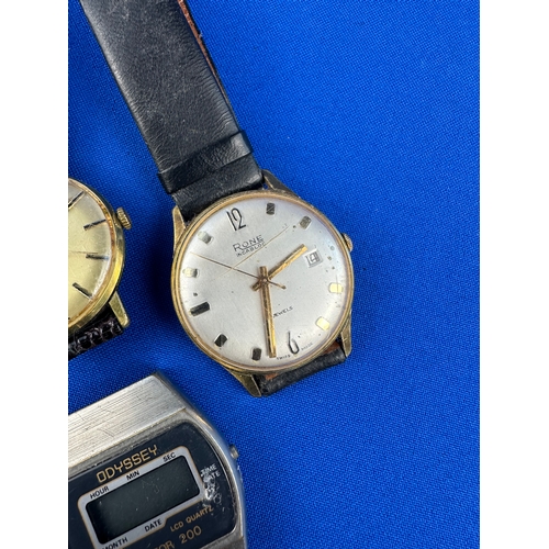 370 - Three Vintage Gents Watches including Rotary