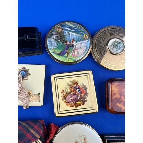 213 - Quantity of Compacts Including Wedgwood Jasperware, Stratton, Musical & Bakelite  etc.