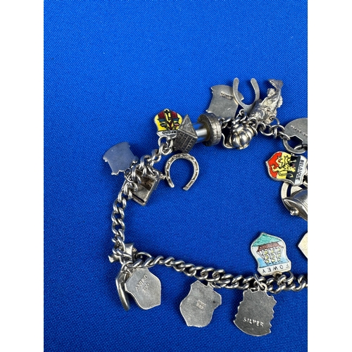 25 - Silver Charm Bracelet 46g