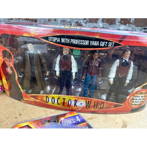 130 - Group of Boxed Dr Who Figures & Radio Controlled Daleks, including: OOD, Cyberman, Dalek Sec Hybrid,... 