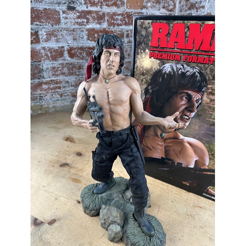 134 - Rambo Limited Edition 264/600 Sideshow Collectibles Premium Format Figure - Boxed, missing ammo belt... 