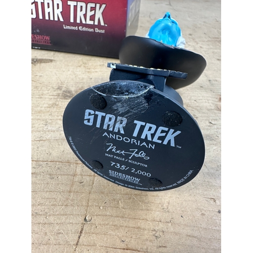 175 - Star Trek Andorian Bust - Sideshow Collectibles Limited Edition 735/2000 a/f