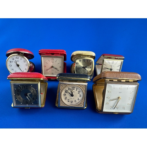 323 - Seven Vintage Travel Alarm Clocks