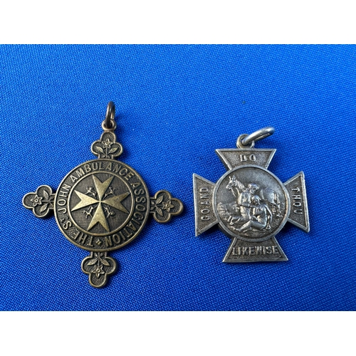 73 - Two St Johns Ambulance Medals - 1 Hallmarked Silver 12g