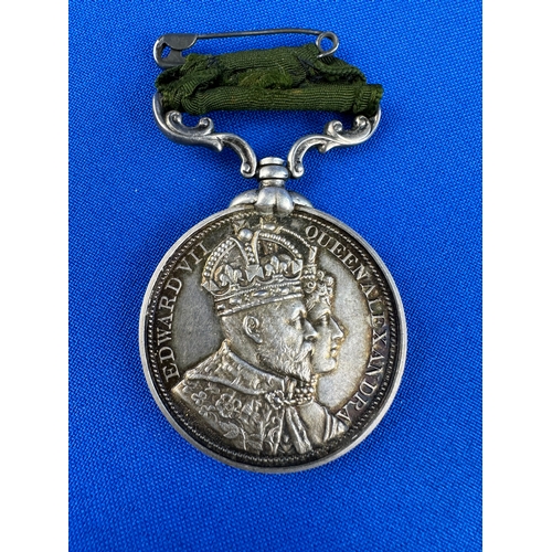 74 - Hallmarked Silver Vickers & Maxim Ltd 30 Year Service Medal 1905 Commemorating the visit of King Edw... 