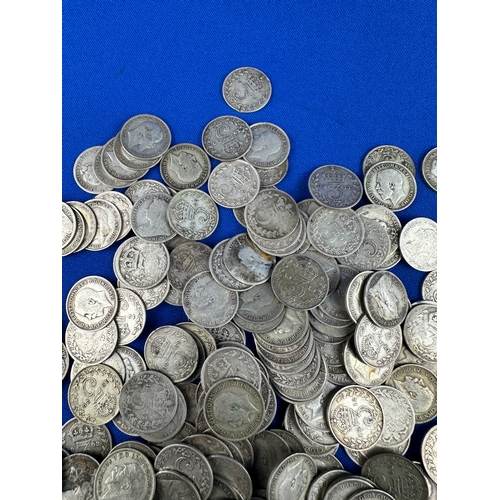 77 - 242g of Silver Three Pence Coins