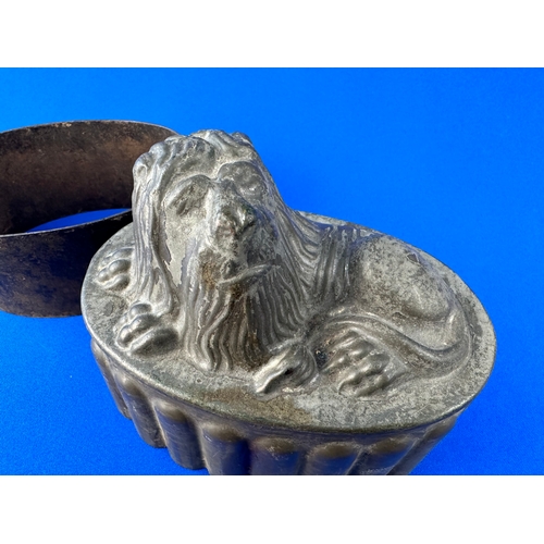 187 - Victorian Tin Lion Top Jelly Mold