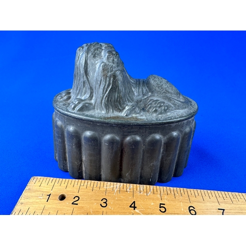 187 - Victorian Tin Lion Top Jelly Mold