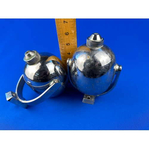 192 - Pair of 1950's Chrome Wall Mounted Soap Dispensers