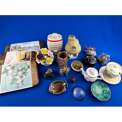 249 - Box of Small Collectables including Wade & Coalport